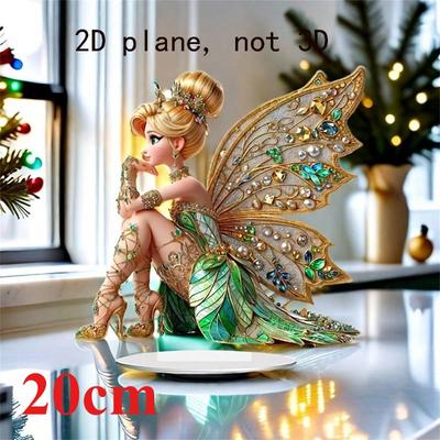 Butterfly Fairy Bohemian Style, 2D Flat Acrylic, Tabletop Decoration, Ornaments, Suitable for Living Room, Office, Christmas, Halloween