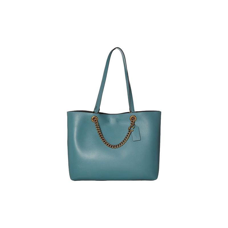 

COACH Convertible Tote 43 Large Capacity Cowhide Tote Bag Tote Bag Shopping Bag Shoulder Handbag Women s Blue синій