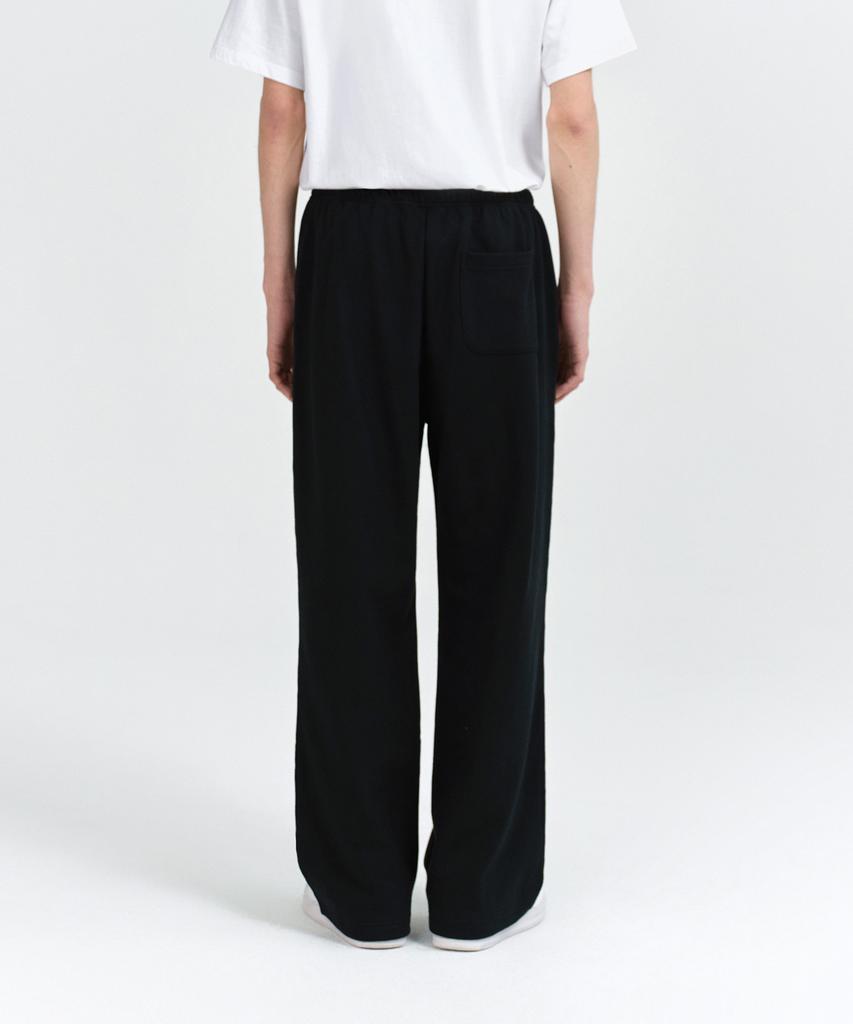 Musinsa Standard One-Pleat Wide Lounge Sweatpants [Black]