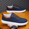Fashion Canvas Men's Sneakers Black Lace Up Sping Shoes 2025 Classic Casual Vulcanized Shoes Size 46 Mens Spring Sport Shoes