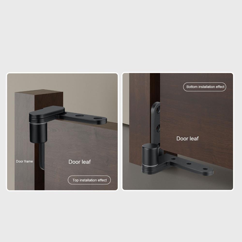 2pcs 270 Degree Rotation Rotating Pivot Hinge Black Left Right Door Hinge Door Hinge Kit  Home