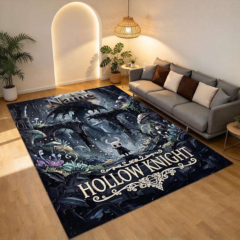 Custom Name Hollow Knight Carpet Rug for Bedroom Living Room Home Sofa Decoration,Playroom Sofa Office Home Decor Game Large Decor Floor Mat