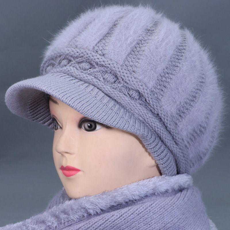 Middle-aged and Elderly Women's Autumn and Winter Warm Hat Fleece-lined and Thickened for Elderly Women Grandmothers and Mothers Winter Hat