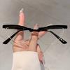 Korean Style Trends Pink Frame Fashion Cat Eye Decor Ladies Glasses Non-prescription Candy Color Ins Brand Eyeglasses