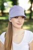 Turban Jasmina Z Daszkiem Lila Pleated Hat Also for After Chemotherapy