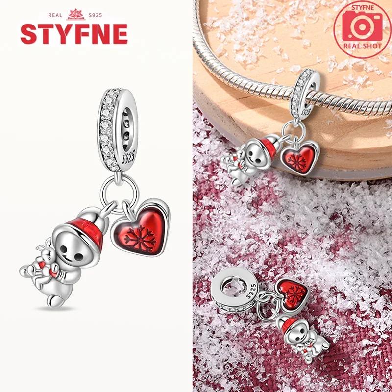 Coppersanta Claus Elk Socks Christmas Charms Beads Fit Original Bracelets Diy Party Jewelry Festival Fine Gifts For Women