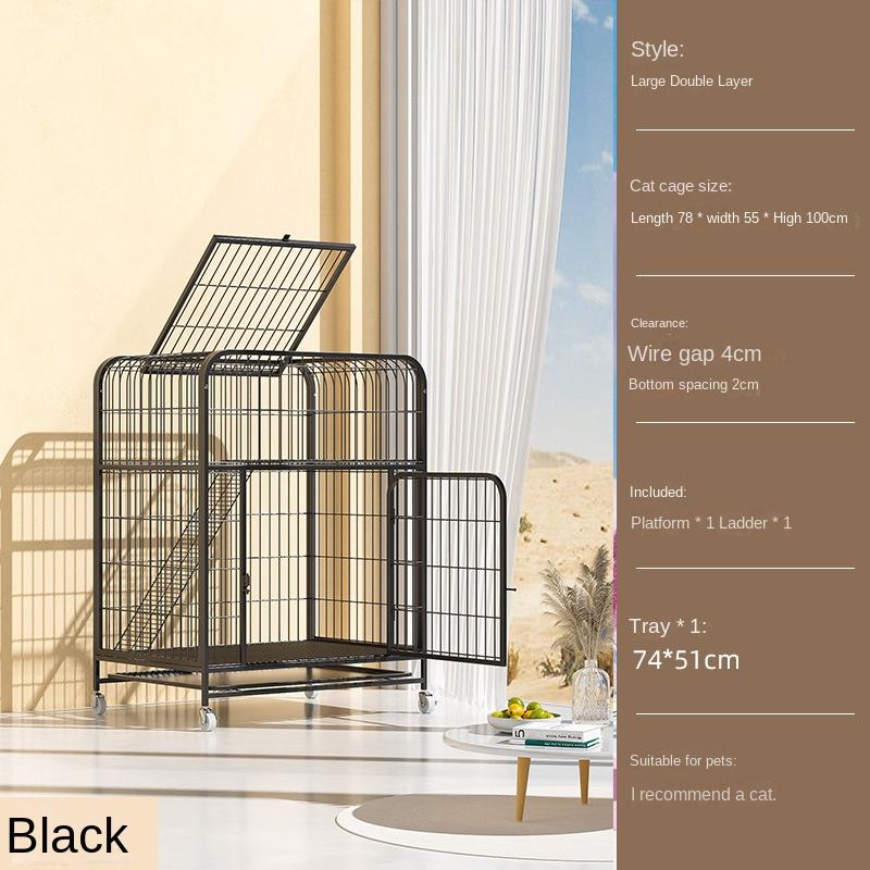 Cat Cage  Villa 2 Floors Super Large Space Cat Cage Nest with Toilet Cat House  Climbing Frame