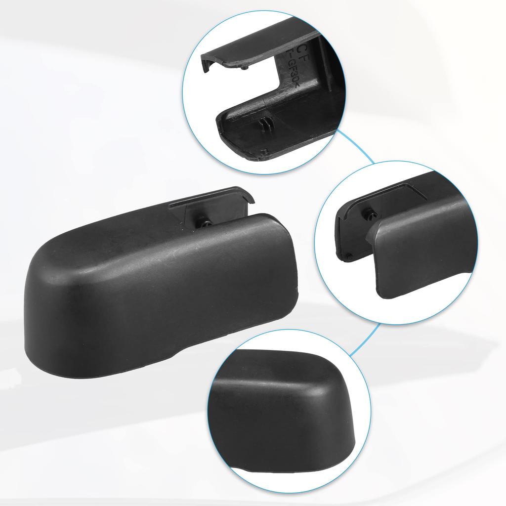 ACROPIX Rear Windshield Glass Wiper Arm Nut Cover Cap for Mitsubishi Compatible with Outlander Black 1pcs