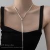 Kpop Star Pendent Necklace for Women Punk Simple Zircon Tassel Clavicle Chain Choker Elegent Party Gift Jewelry Girl