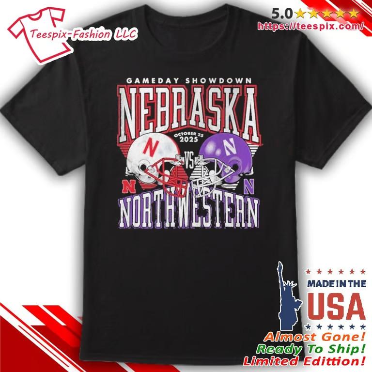 Nebraska Vs Northwestern 2025 Gameday Showdown Football T-Shirt Unisex T-Shirt XL