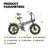 BURCHDA R7 Dubbele Motor Elektrische Fiets 3000W, 48V 20" Dikke Band All-Terrain Ebike voor Volwassenen