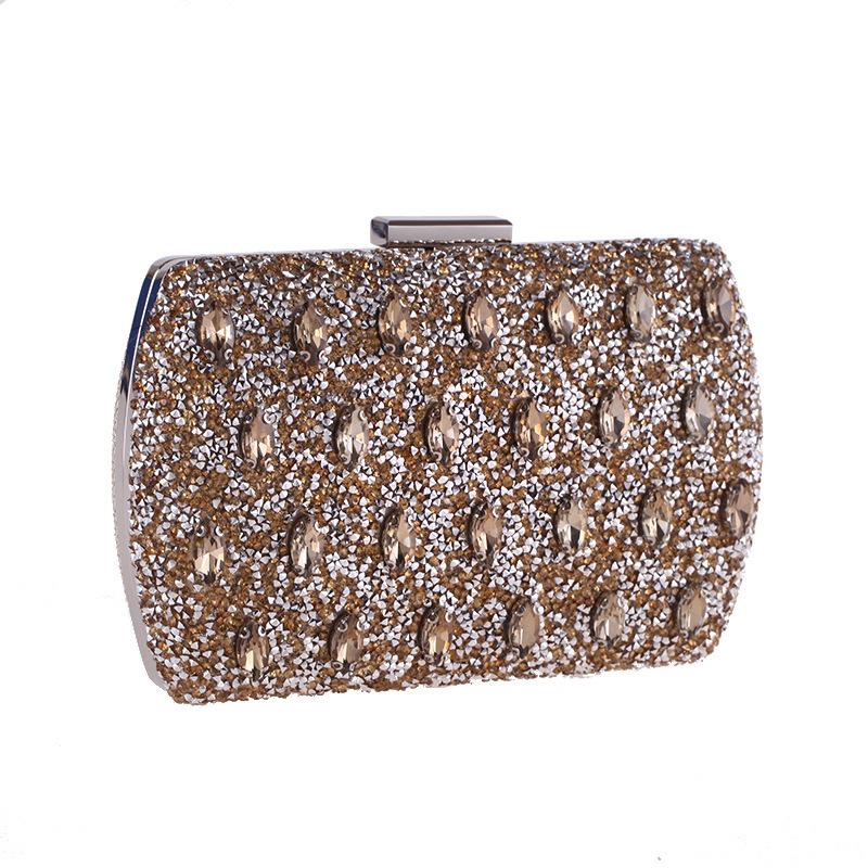 New 2025 Diamond Evening Party Bags Banquet Dress Ladies Handbags Blue Luxury Purses For Women Silver Clutch