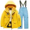 Children's Fashion Skiwear Set Boys' And Girls' Thickened Waterproof Warm Ski Suit Jacket And Trousers Outfit Set