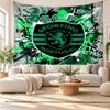 Arazzo da Parete FC Sporting CP, Appeso a Parete in Tessuto Morbido, Sfondo Decorativo per Camera da Letto Arte Murale per la Casa