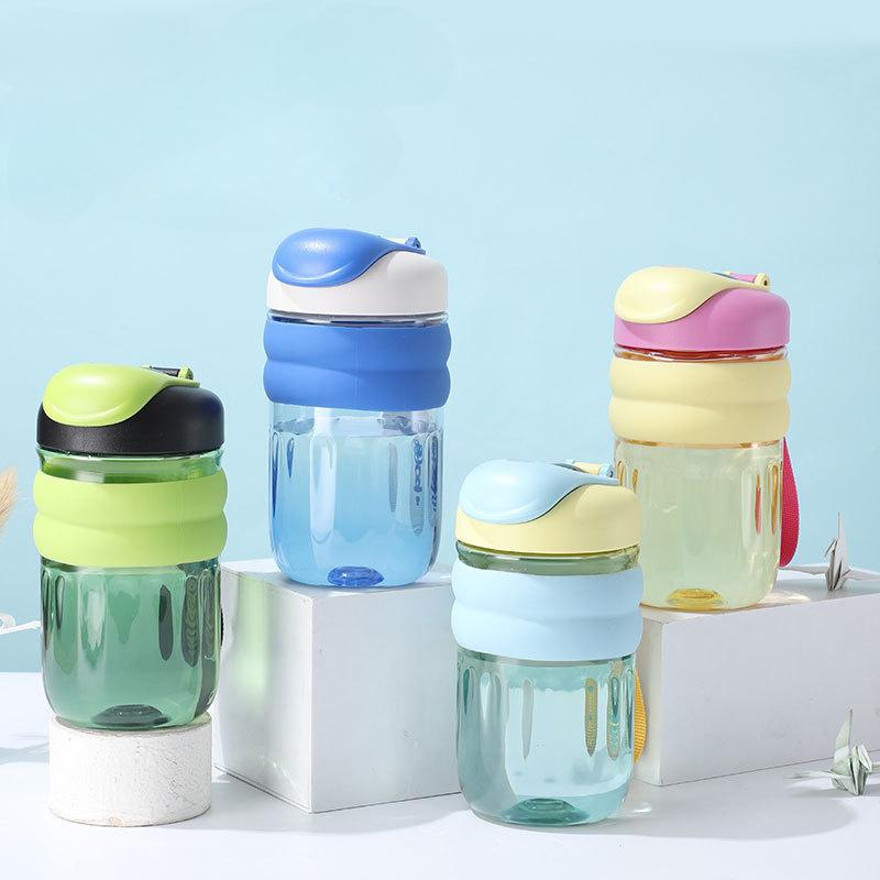 1PC Large Capacity Water Cup with Hanging Rope, Neutral Plastic Cup, Coffee Cup, Portable Plastic Cup, Travel Water Bottle