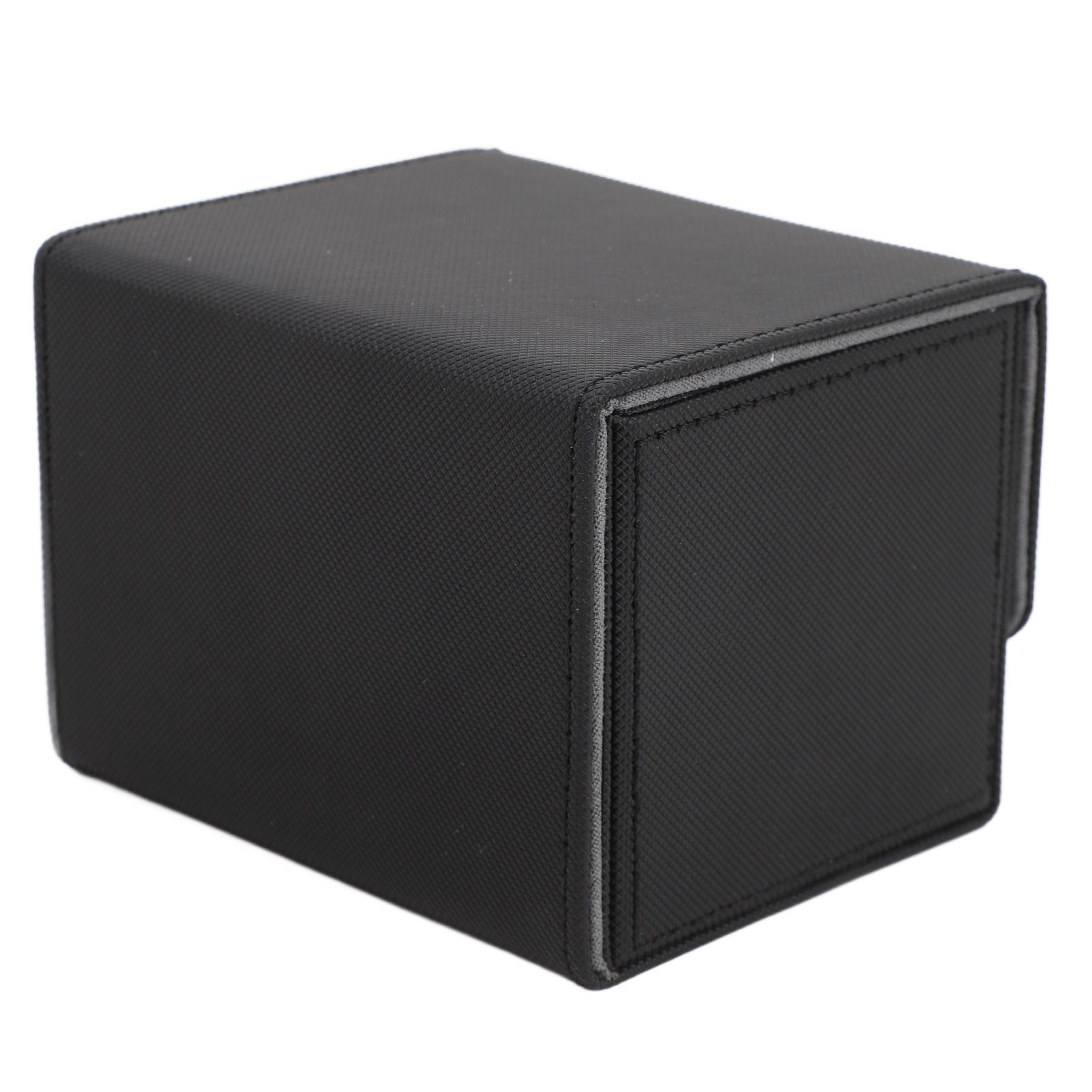 

Коробка для колоды карт с магнитной крышкой, большой вместимости, из ПУ кожи, чехол для хранения карт для игровых карт, карт Таро, черный чёрный