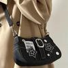 Damen Umhängetaschen Koreanisch Harajuku Goth Stern Mädchen Schwarz Handtasche Fairy Grunge Ästhetik Geldbörse Schulter Handtasche Geldbörsen Baguette Tragetaschen