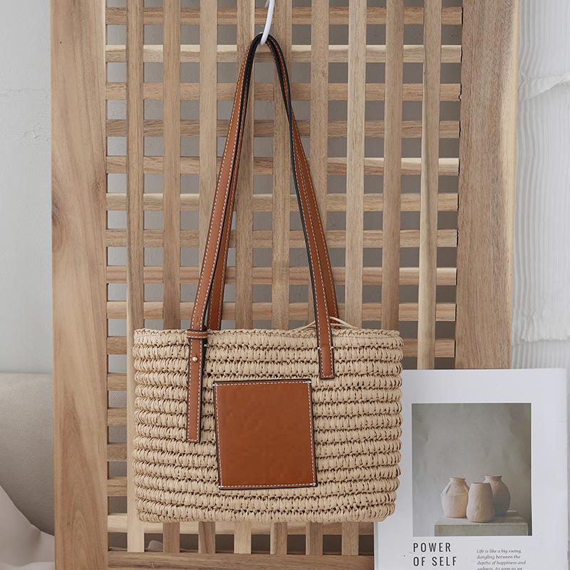 

Пляжная сумка ручной работы для отпуска, трендовая сумка через плечо большой емкости, роскошная дизайнерская сумка, летняя сумка для поездок на работу, женский багаж