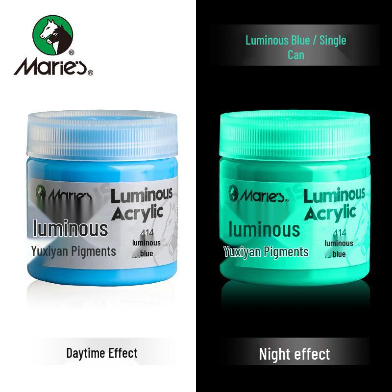Tinta Acrílica Mali Luminous 50ml Glow para Pintura à Mão DIY Graffiti & Roupas