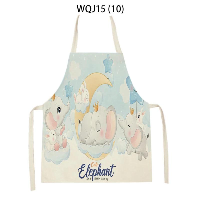 Women Men Animal Style Cooking Kitchen Aprons Koala Bear Hedgehog Fox Printed Home Sleeveless Aprons Cleaning Supplies