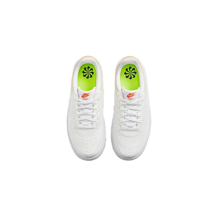 (PS) Nike Force 1 Crater 'Move To Zero - White Orange' Kids' DH4340-100