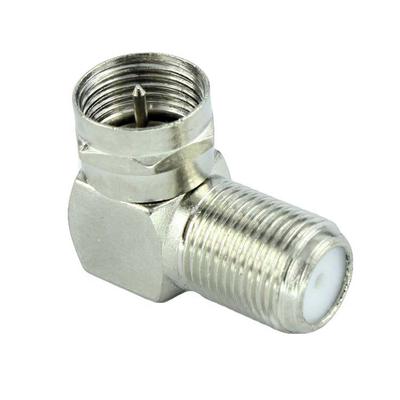 5Pcs Copper F Male Plug To F Female Jack Right Angle Adapter 90 Degree Coax TV