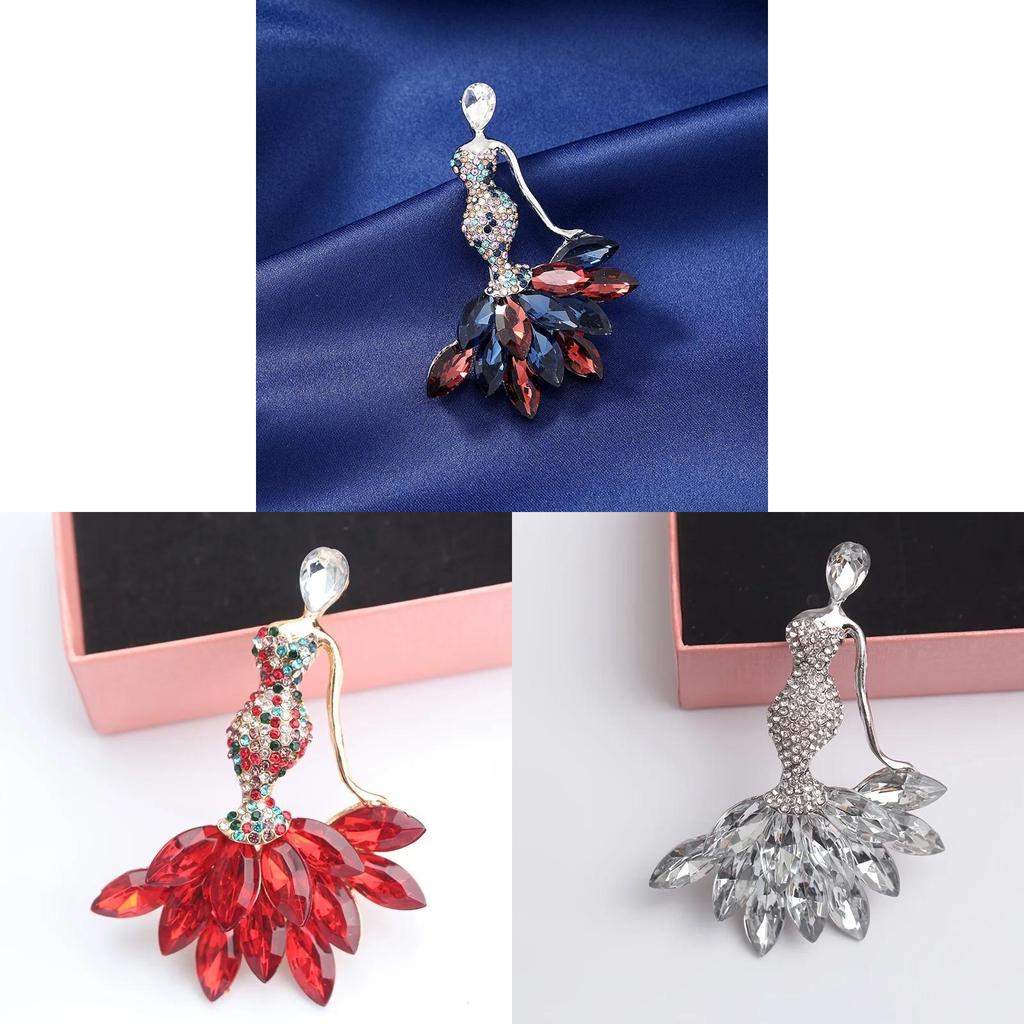 Animal Cheetah Alloy Crystal Mermaid Brooch With Security Pin For Women And Men