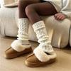 Twist Pattern Women Leg Warmers Solid Color Ankle Warmer Knitting Leg Warmers  Winter Season