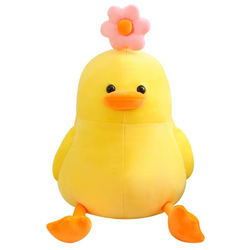Cute Soft Flower Duck Doll Plush Toy White Duckling Doll Children'S Company Soothing Rag Doll