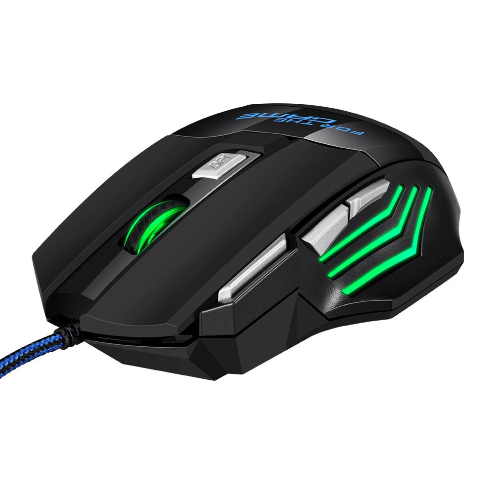 T-WOLF M1 Gaming Mouse Wired Ergonomic Design 7-Color Breathing Light for PC Gaming