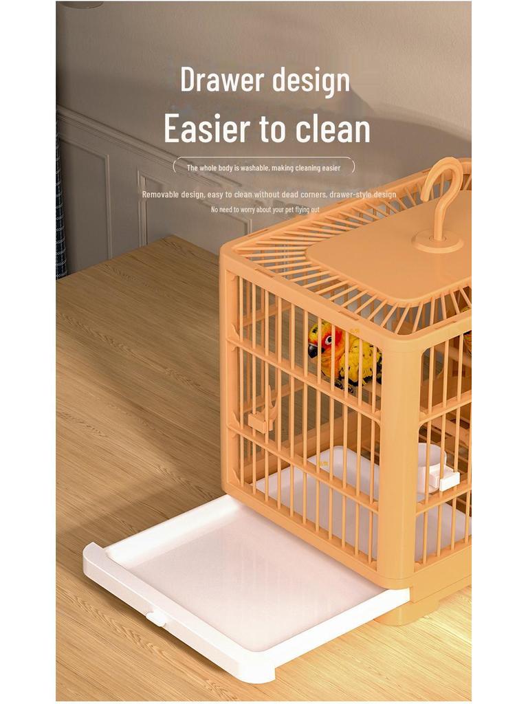 Cușcă mare respirabilă pentru papagali: Vilă spațioasă pentru păsări, exterioară/interioară, cu design portabil