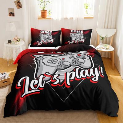 Ensembles de Housse de Couette Jeux Garçons Enfants Ensemble de Literie Manette de Jeu Housse de Couette Contrôleur de Jeu Vidéo pour Adolescentes Housse de Couette en Polyester