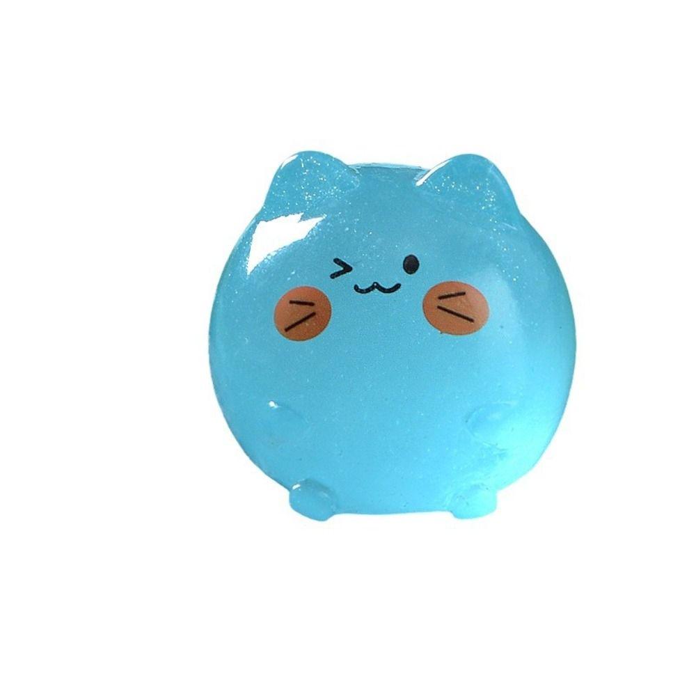 10pcs Glow in Dark Cat Figurines Miniatures Cartoon Mini Cat Statue  Fairy Garden Decorations
