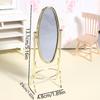 Miniature Dollhouse Dressing Mirror 112 Scale Vertical Mirror Home Decor for Kids Playhouse Room Accessory Realistic Replica