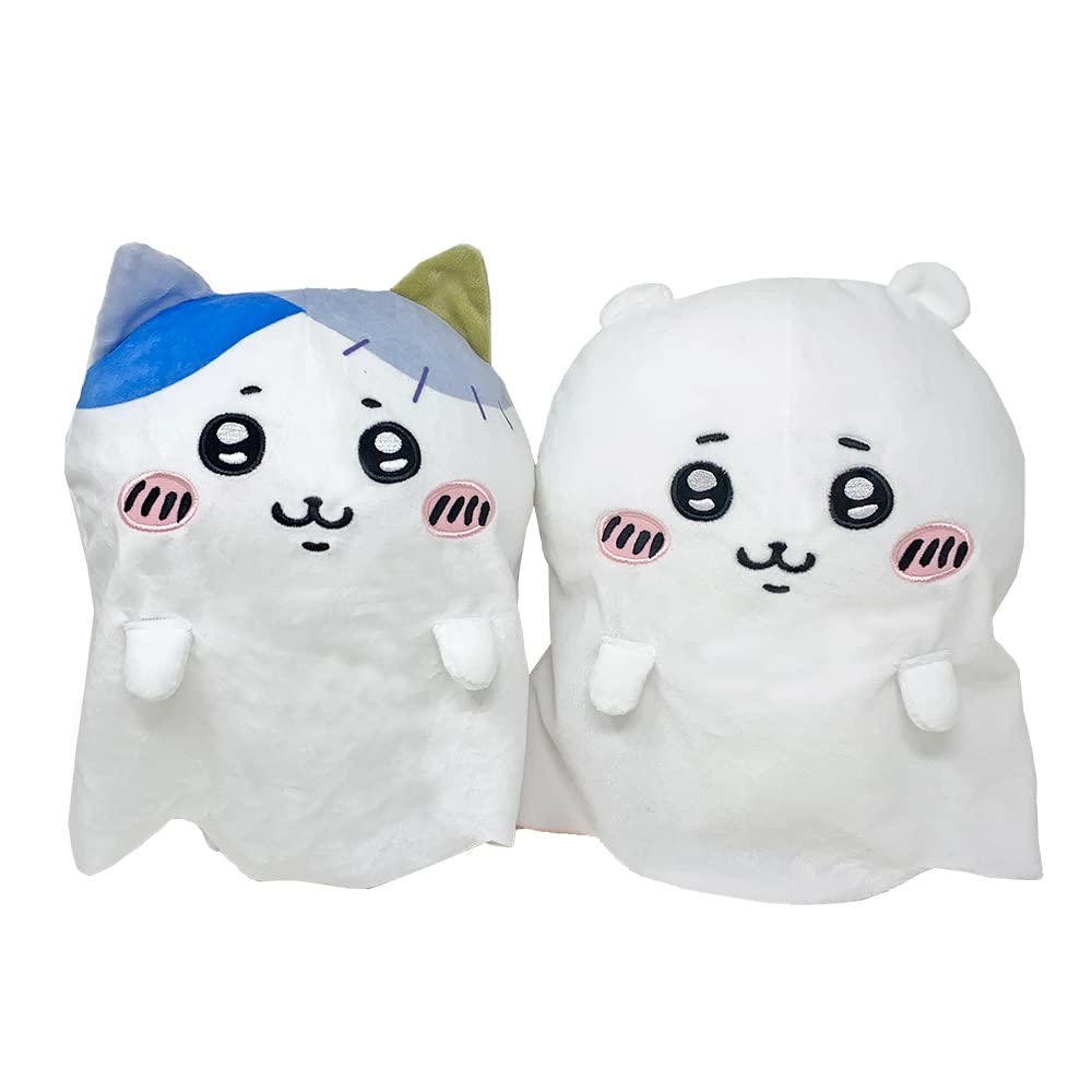 Chiikawa Ghost Sheet Big Plush Toy Set of 2, Disguised as a Cute Ghost, Hachiware, Approx. 28cm, Official Character Goods