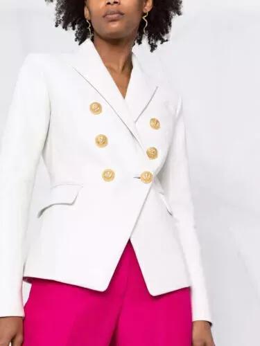 

AL KHALID ручной работы новый повседневный стильный формальный белый женский блейзер из натуральной овчины 3XL белый