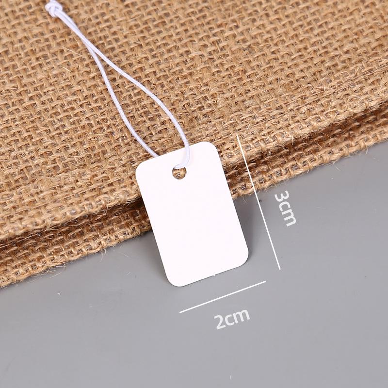 In-Stock Blank Cardboard Jewelry Tags with Elastic Rope for Clothing Accessories
