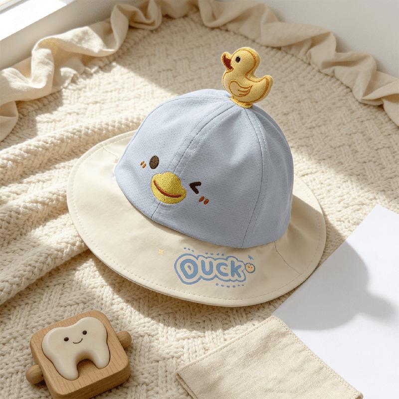 Koreanischer Enten-Cartoon-Eimerhut - Süßer Sonnenschutz für Frühling für Babys und Kinder