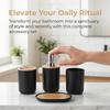 4-Piece Toothbrush Cup Set Black White Gray Bathroom Supplies Set Bathroom Organizer Set  Family