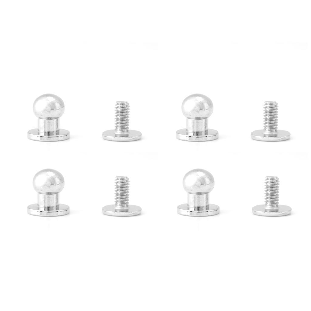 20pcs Round Head Solid Copper Nail Rivet Button DIY Leather Accessories(8*6mm silver)