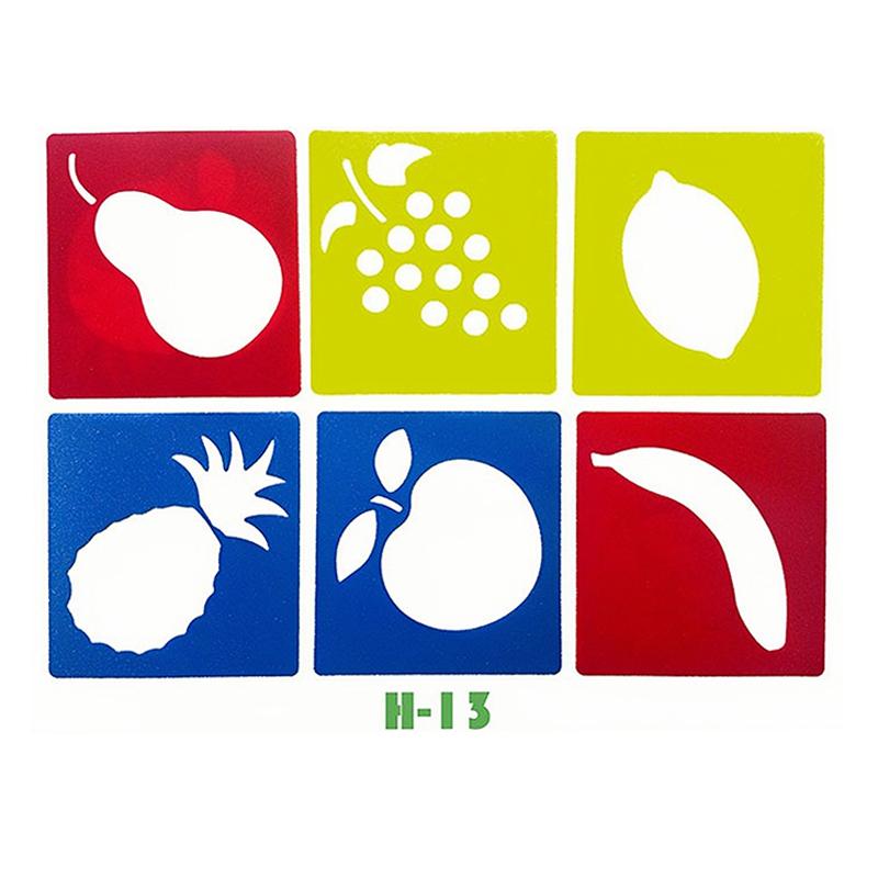 6PCS Hollow Out Painting Template Washable Reusable Plastic Graffiti Ruler DIY Paint Tool Creative Craft Drawing Accessories ZYF