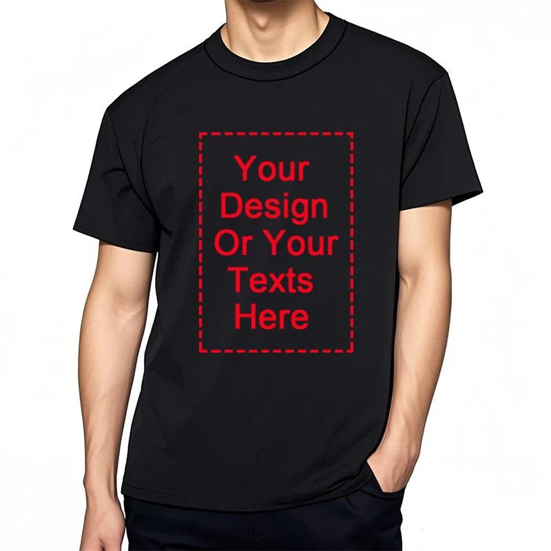 Tailor-made Man TShirts Cotton Summer Your Design Here T Shirts for Men Personalized Tee Shirt Diy Print Fashion T-shirt