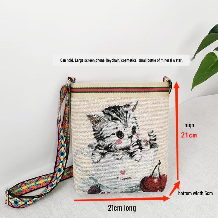 Women's Christmas Tote Set: Snowman & Santa Claus Embroidered Large Shoulder Bag with Makeup Pouch