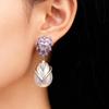 S925 Silver Teardrop Pearl Earrings: Elegant Zircon Inlay, French Luxury Court Style
