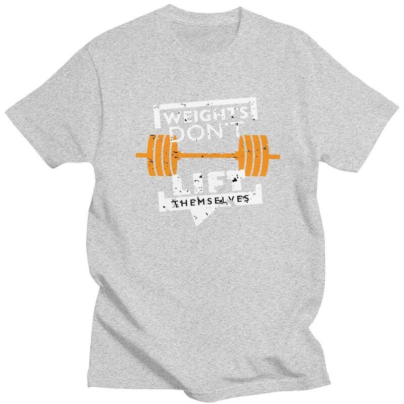 Individuelle Fitness-Zitate T-Shirts für Männer, Baumwolle, Sport, Bodybuilding, Workout, Freizeit
