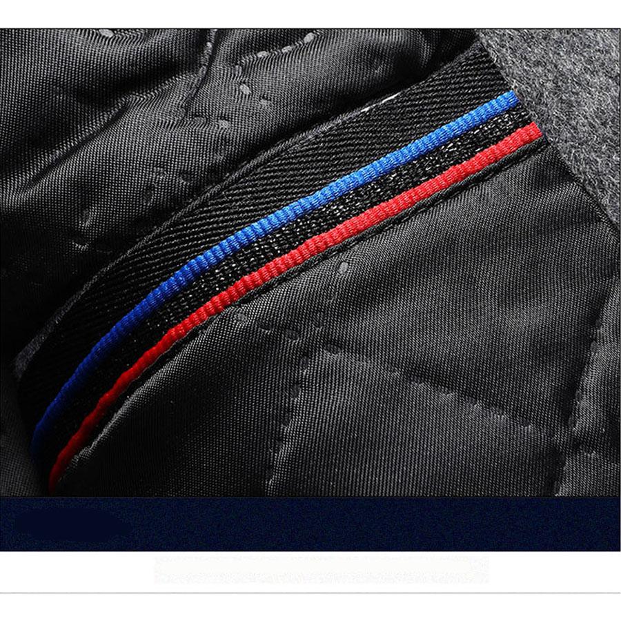 Herbst und Winter mittellanger Wollmantel Herren im britischen Stil verdickter Windjacke High-End-Kaschmir-Wollmantel