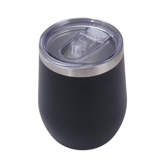 Stainless Steel Wine Cup with Leak-Proof Lid Hot Cold Drinks Portable Travel Cup Anti-Slip Design Insulated Thermal Mug