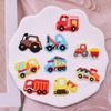 1Pcs PVC Mix Construction Vehicle Excavator Boys Buckle Clog Cool Children Cranes Car Shoe Charms Accessories Shoe Charm
