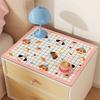 Vintage Oil Painting Garden Cat Nightstand Mat Green Fruit Floral Print Waterproof Heat Resistant Dresser Top Pad Rug