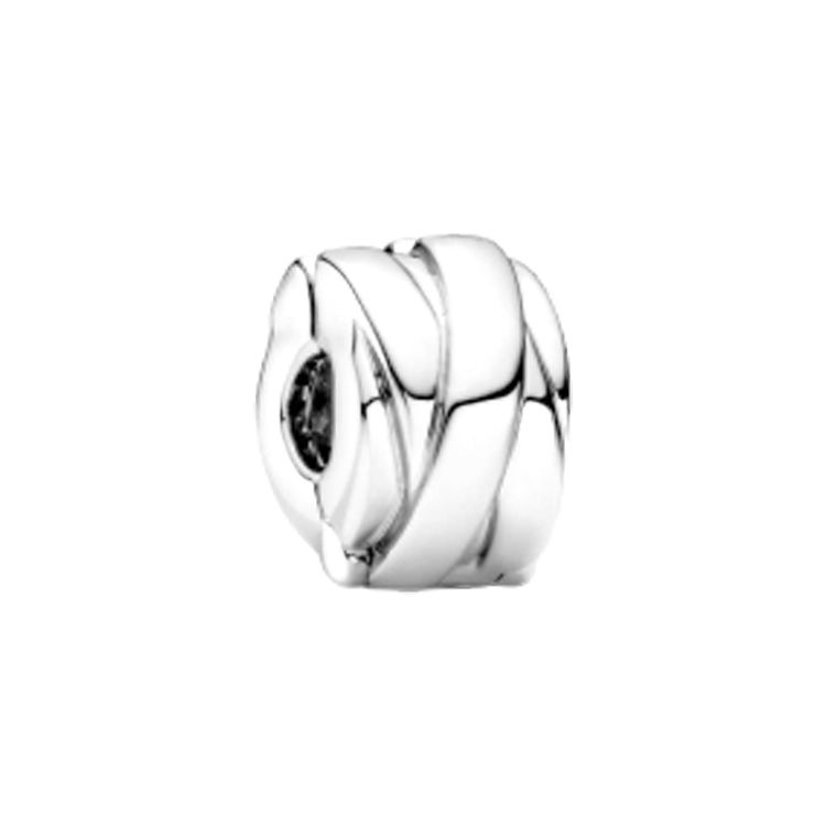 Pandora Polished Ribbon Clip Pendant Unisex pendant Silver 799502C00 Box